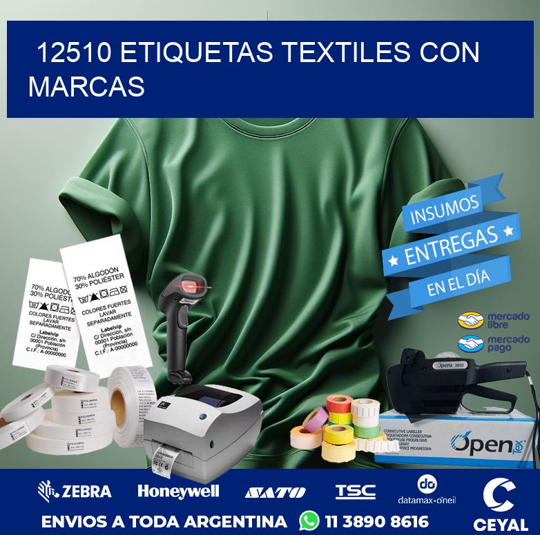 12510 ETIQUETAS TEXTILES CON MARCAS