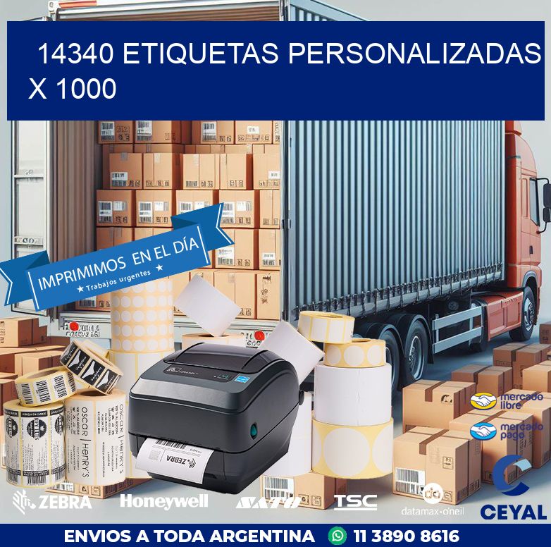 14340 ETIQUETAS PERSONALIZADAS X 1000