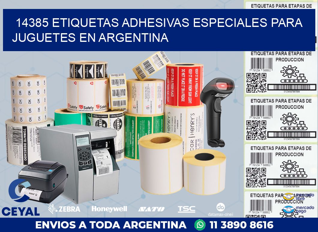 14385 ETIQUETAS ADHESIVAS ESPECIALES PARA JUGUETES EN ARGENTINA
