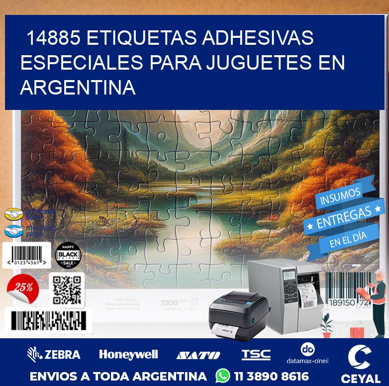 14885 ETIQUETAS ADHESIVAS ESPECIALES PARA JUGUETES EN ARGENTINA