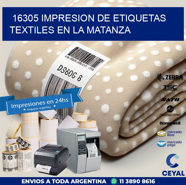 16305 IMPRESION DE ETIQUETAS TEXTILES EN LA MATANZA