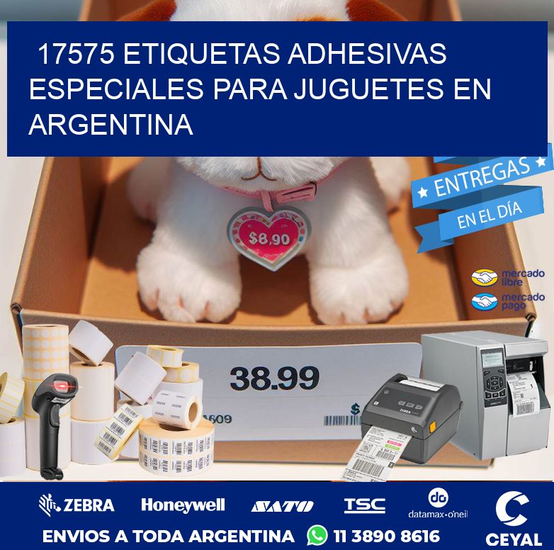 17575 ETIQUETAS ADHESIVAS ESPECIALES PARA JUGUETES EN ARGENTINA
