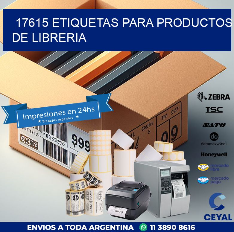 17615 ETIQUETAS PARA PRODUCTOS DE LIBRERIA