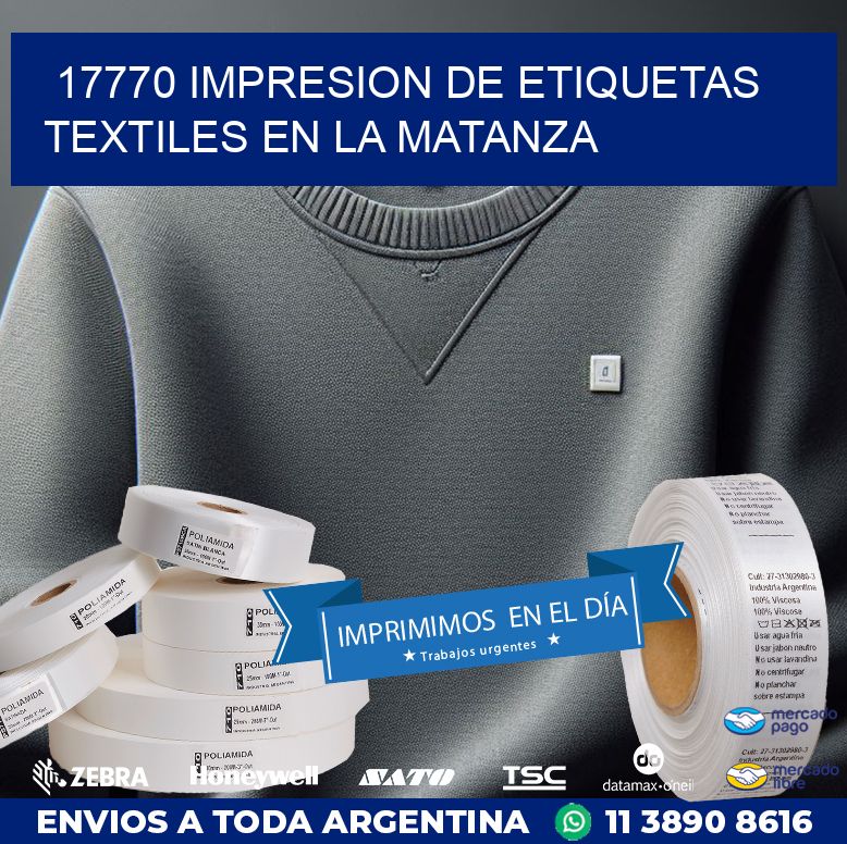 17770 IMPRESION DE ETIQUETAS TEXTILES EN LA MATANZA