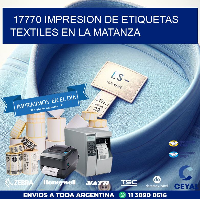 17770 IMPRESION DE ETIQUETAS TEXTILES EN LA MATANZA