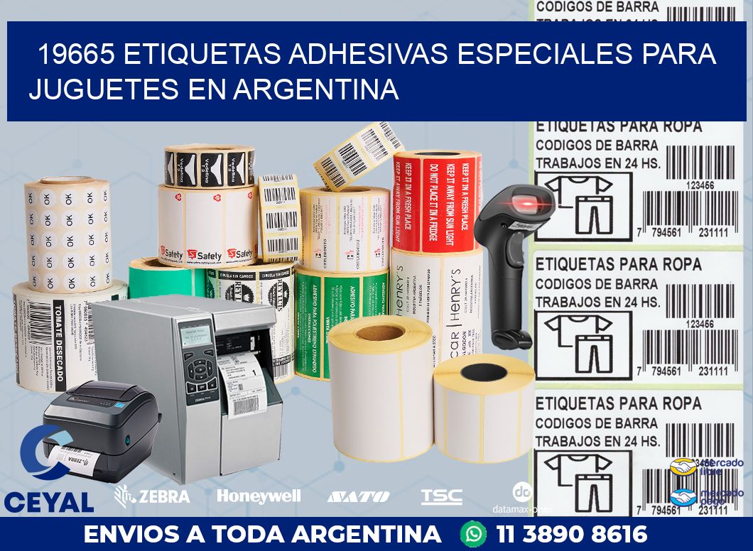 19665 ETIQUETAS ADHESIVAS ESPECIALES PARA JUGUETES EN ARGENTINA