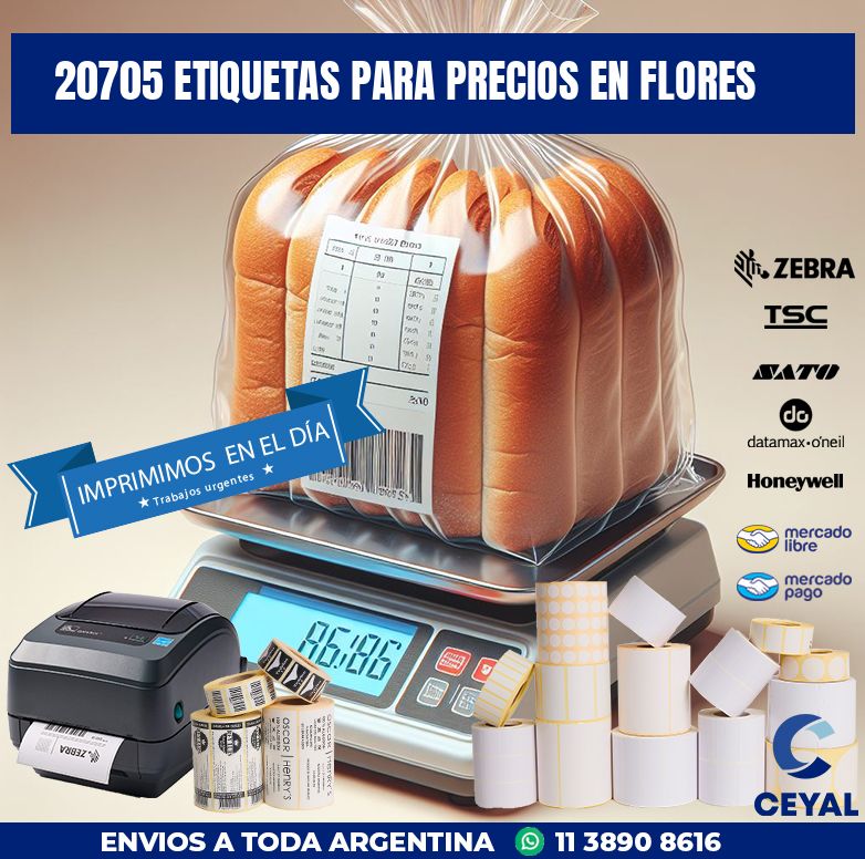 20705 ETIQUETAS PARA PRECIOS EN FLORES