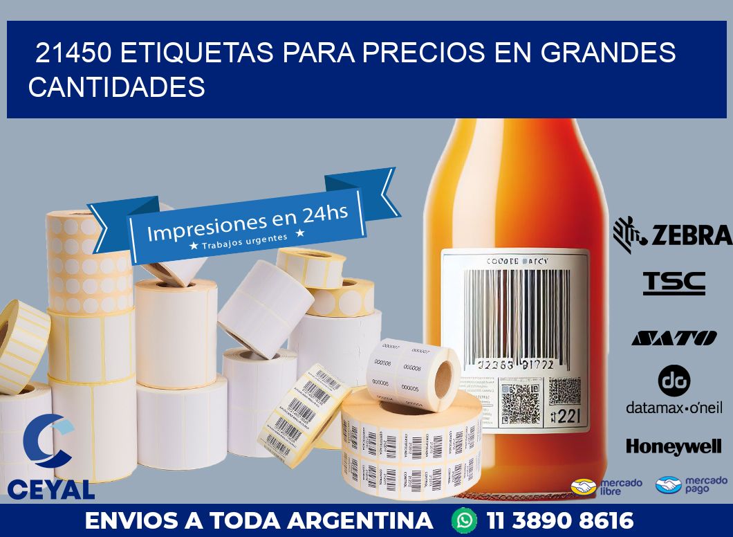 21450 ETIQUETAS PARA PRECIOS EN GRANDES CANTIDADES