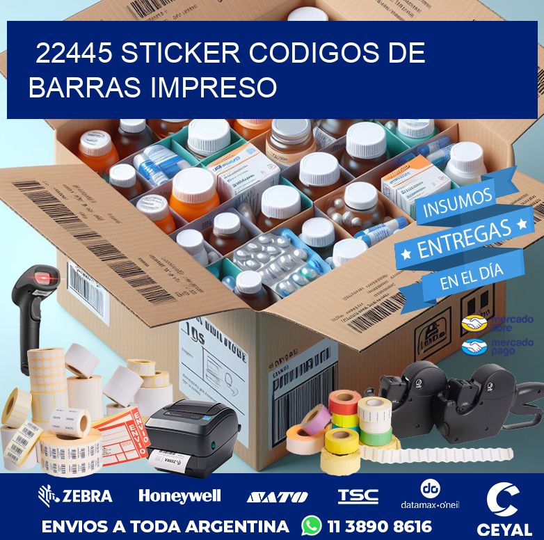 22445 STICKER CODIGOS DE BARRAS IMPRESO