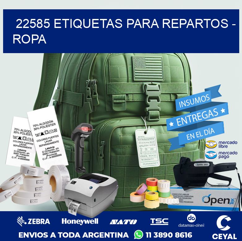 22585 ETIQUETAS PARA REPARTOS – ROPA