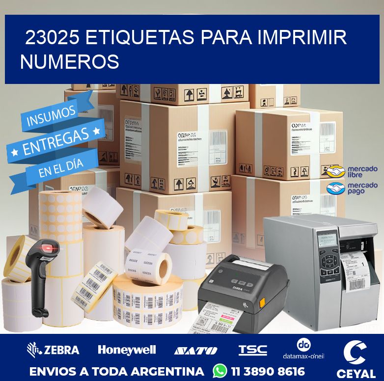 23025 ETIQUETAS PARA IMPRIMIR NUMEROS