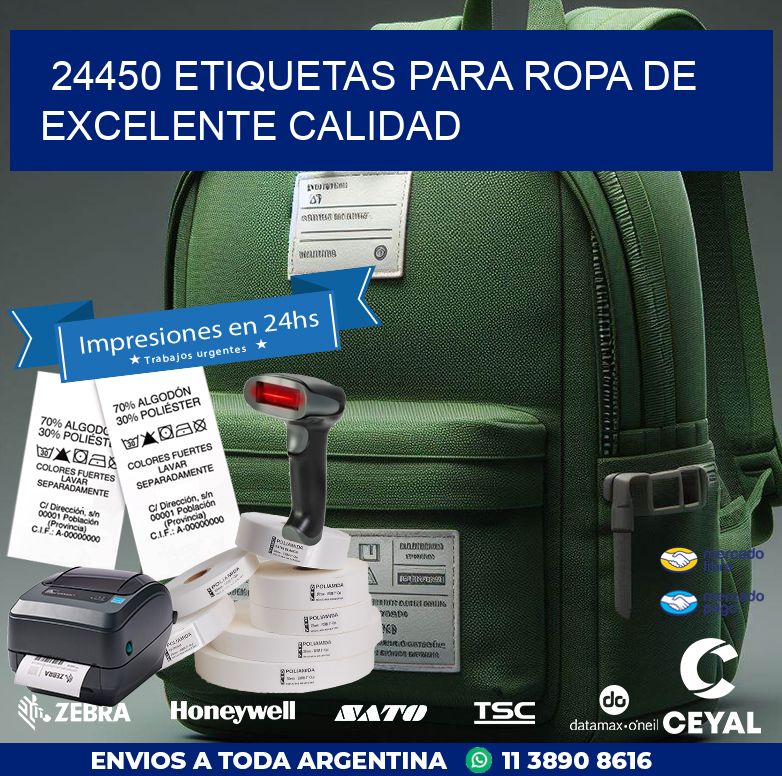 24450 ETIQUETAS PARA ROPA DE EXCELENTE CALIDAD