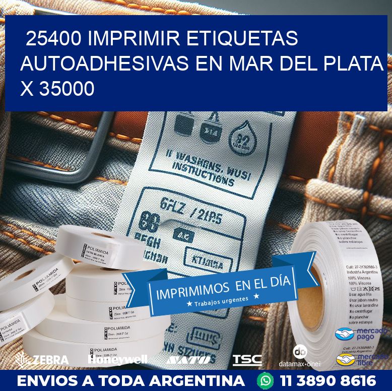 25400 IMPRIMIR ETIQUETAS AUTOADHESIVAS EN MAR DEL PLATA X 35000