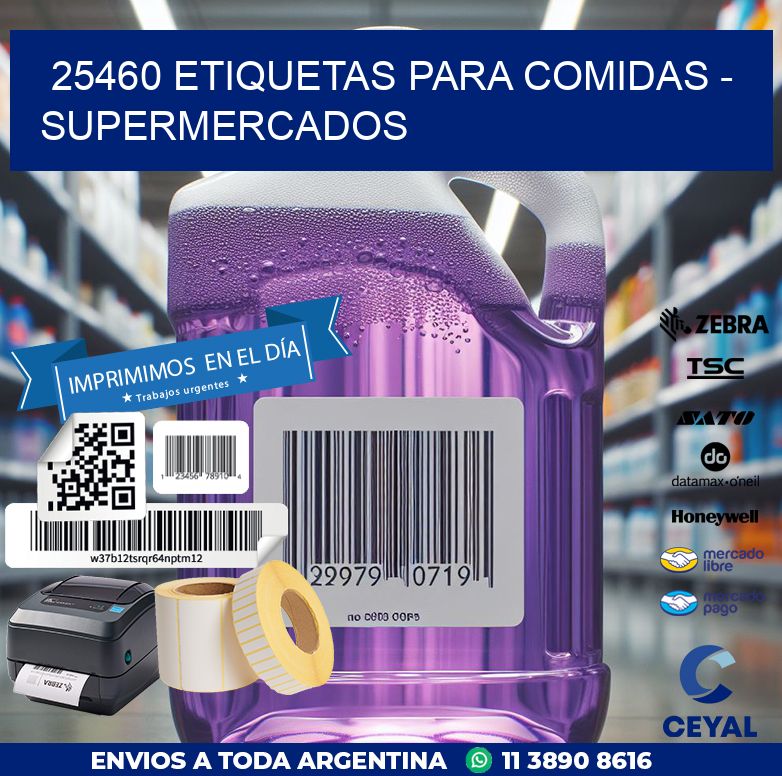 25460 ETIQUETAS PARA COMIDAS - SUPERMERCADOS