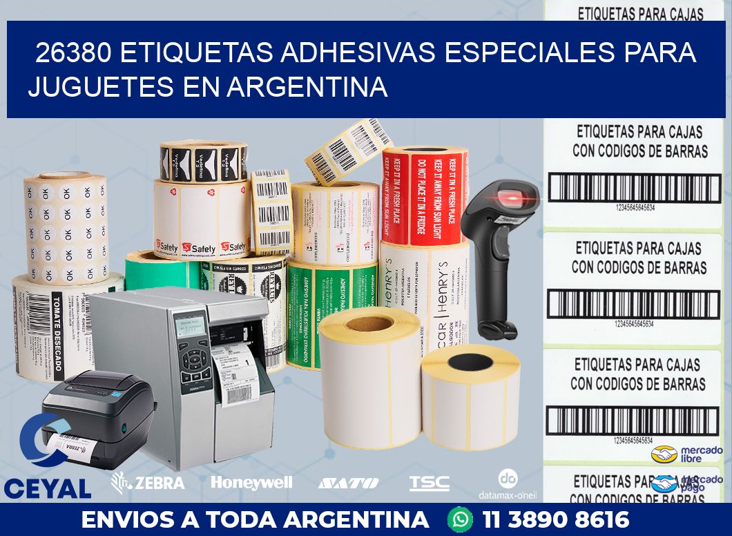 26380 ETIQUETAS ADHESIVAS ESPECIALES PARA JUGUETES EN ARGENTINA