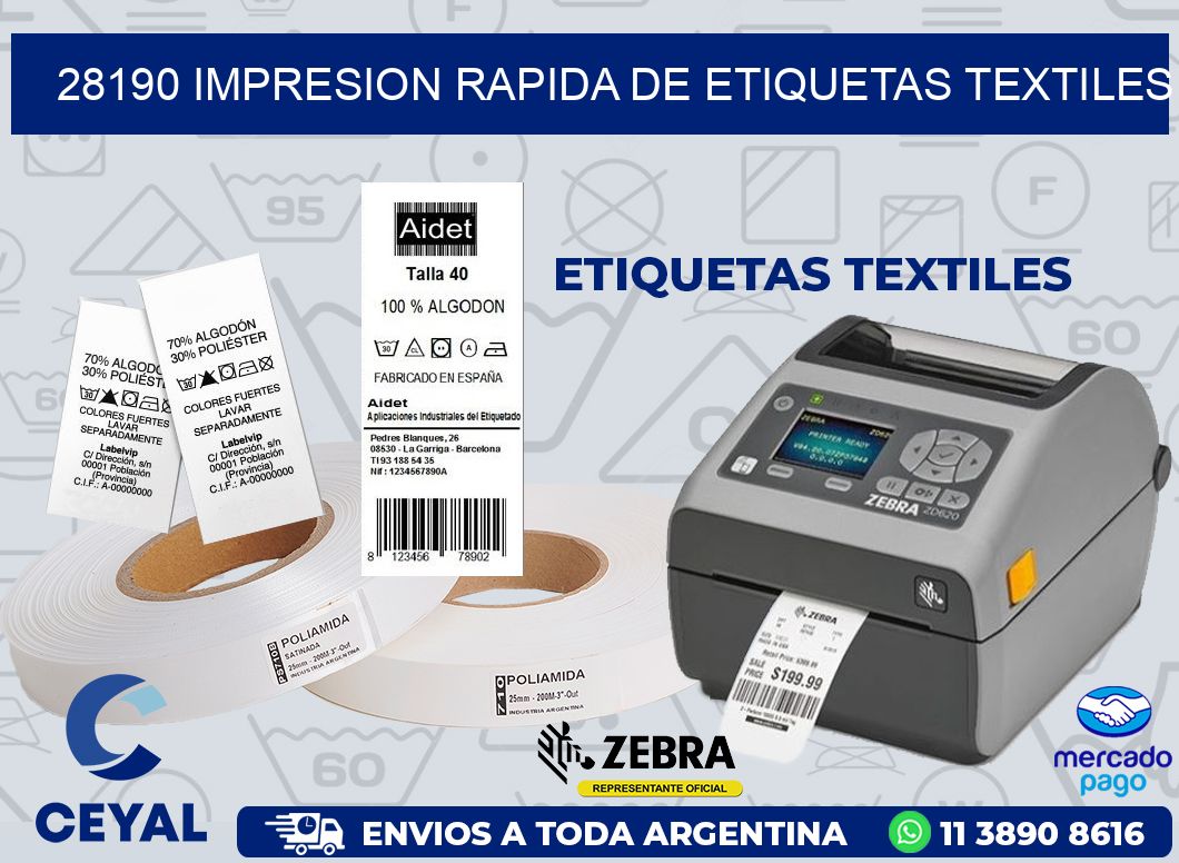 28190 IMPRESION RAPIDA DE ETIQUETAS TEXTILES