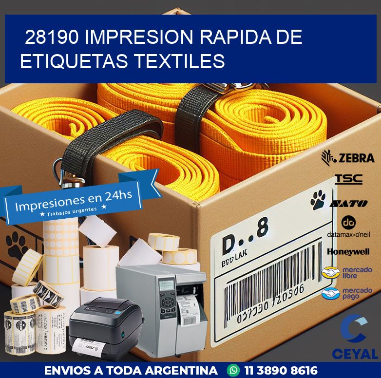 28190 IMPRESION RAPIDA DE ETIQUETAS TEXTILES