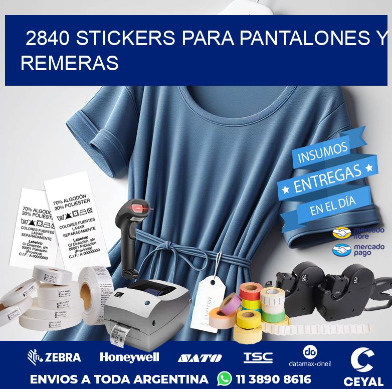 2840 STICKERS PARA PANTALONES Y REMERAS