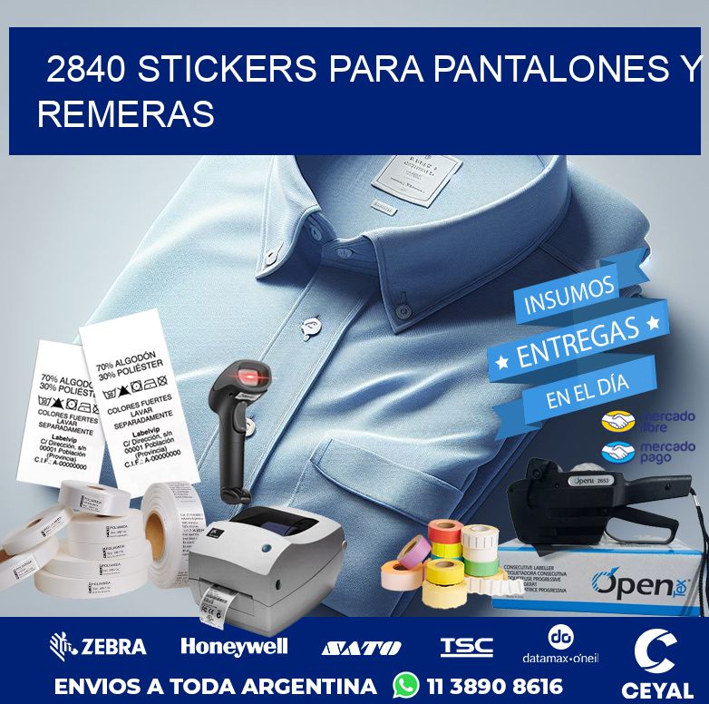 2840 STICKERS PARA PANTALONES Y REMERAS