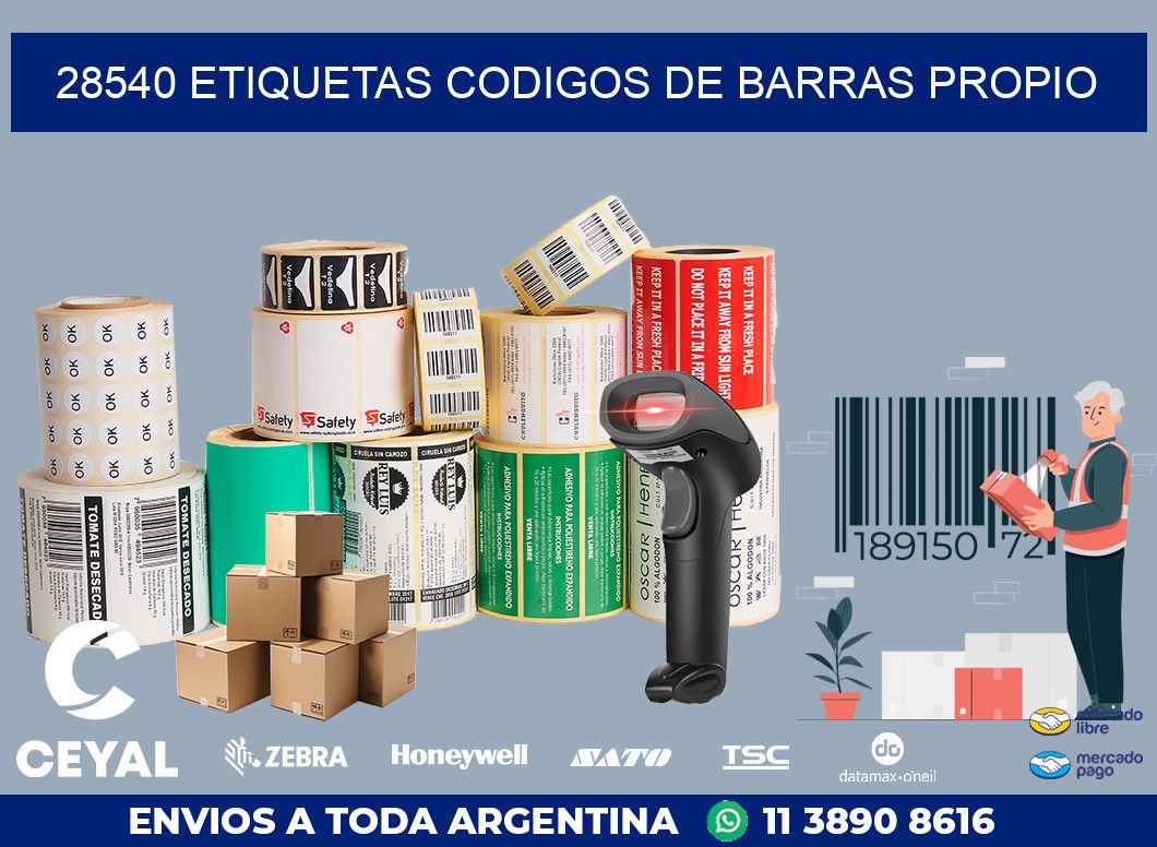 28540 ETIQUETAS CODIGOS DE BARRAS PROPIO