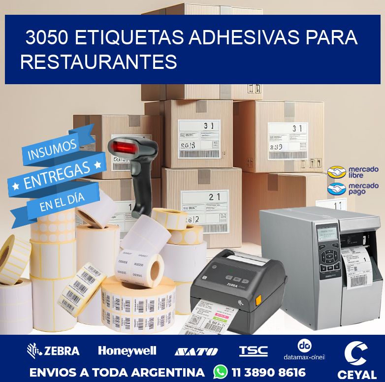 3050 ETIQUETAS ADHESIVAS PARA RESTAURANTES