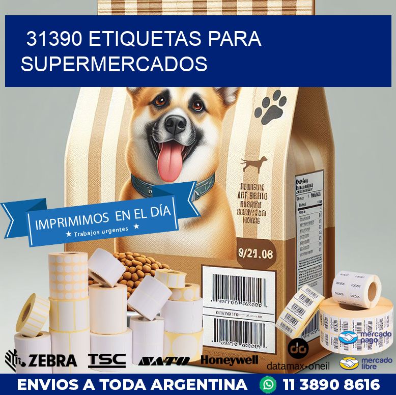 31390 ETIQUETAS PARA SUPERMERCADOS