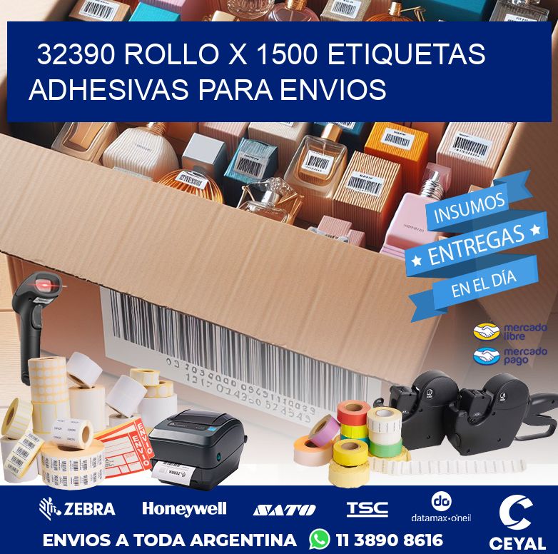 32390 ROLLO X 1500 ETIQUETAS ADHESIVAS PARA ENVIOS