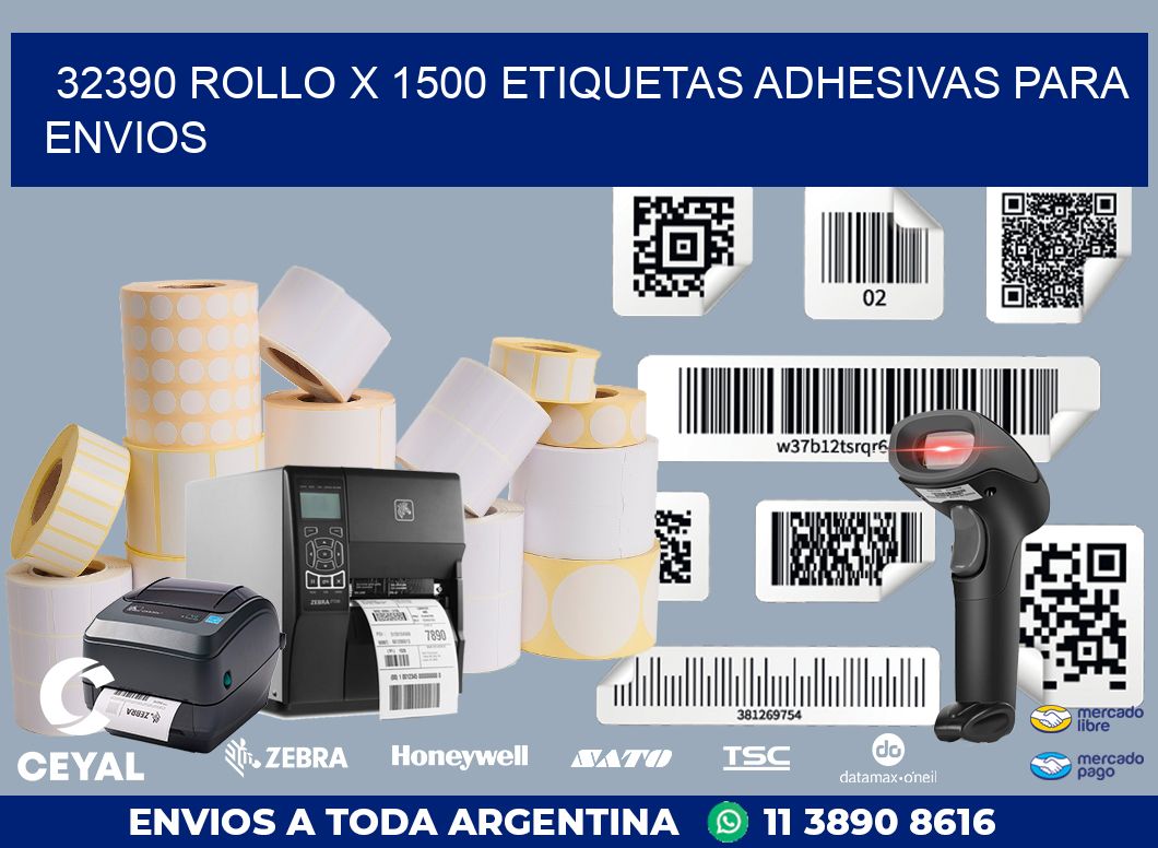 32390 ROLLO X 1500 ETIQUETAS ADHESIVAS PARA ENVIOS