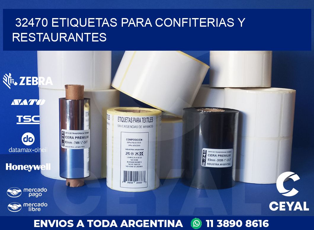32470 ETIQUETAS PARA CONFITERIAS Y RESTAURANTES