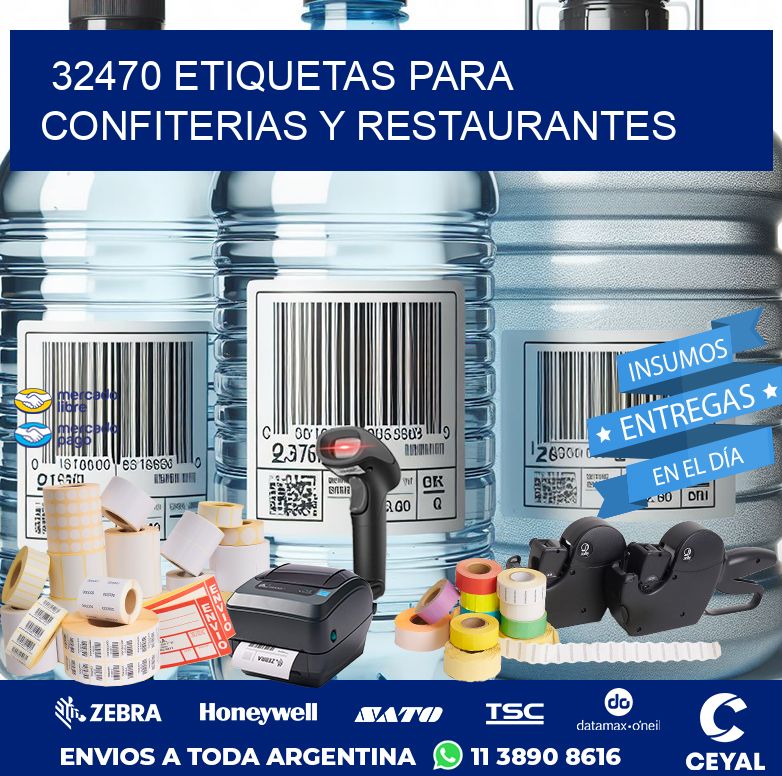32470 ETIQUETAS PARA CONFITERIAS Y RESTAURANTES