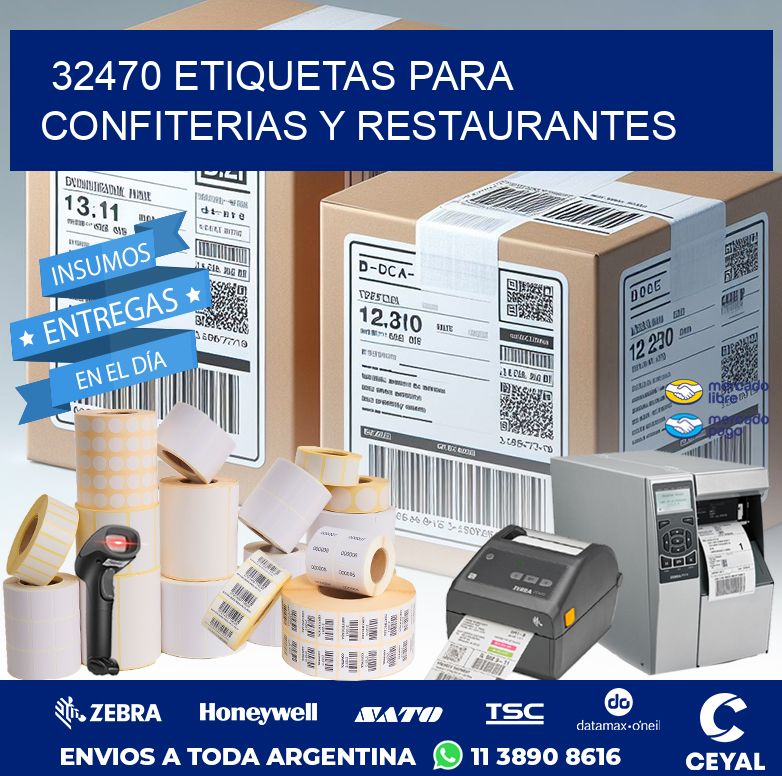 32470 ETIQUETAS PARA CONFITERIAS Y RESTAURANTES