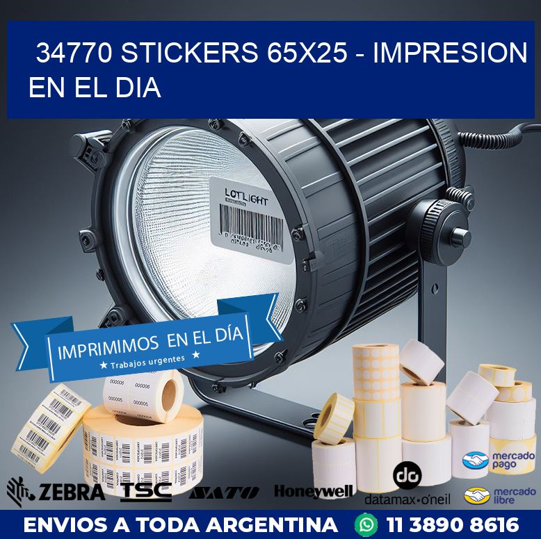 34770 STICKERS 65x25 - IMPRESION EN EL DIA