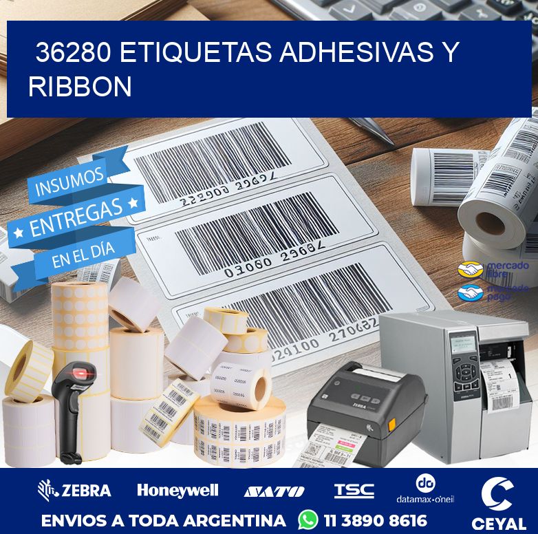 36280 ETIQUETAS ADHESIVAS Y RIBBON