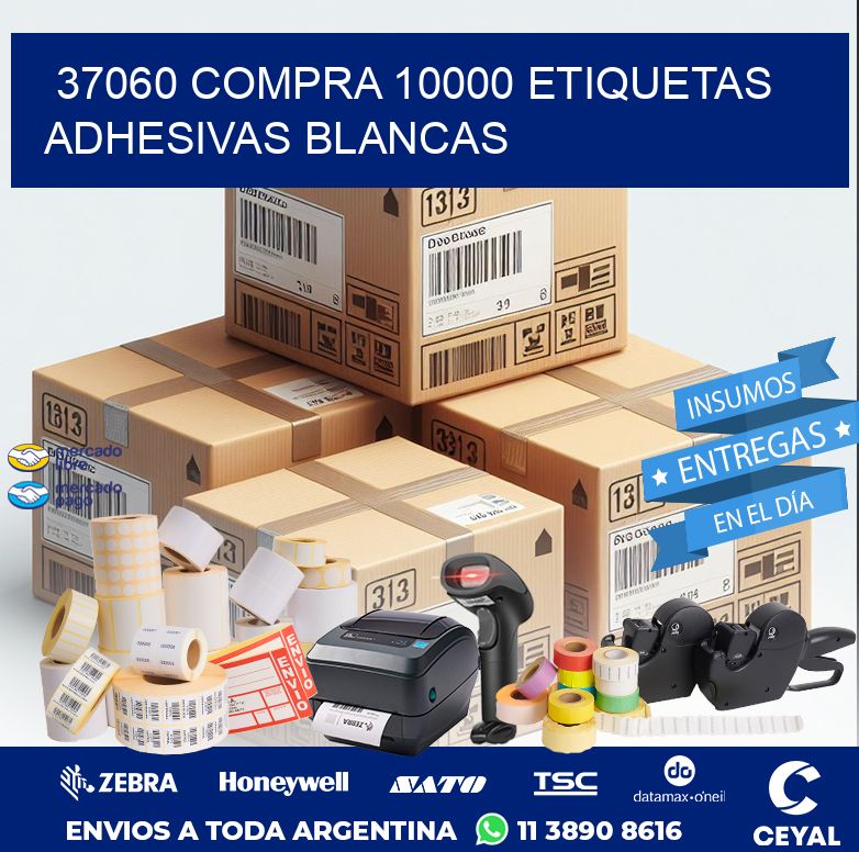 37060 COMPRA 10000 ETIQUETAS ADHESIVAS BLANCAS