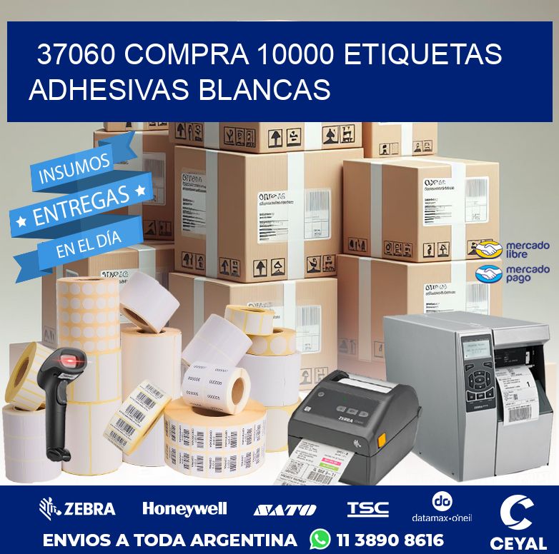 37060 COMPRA 10000 ETIQUETAS ADHESIVAS BLANCAS