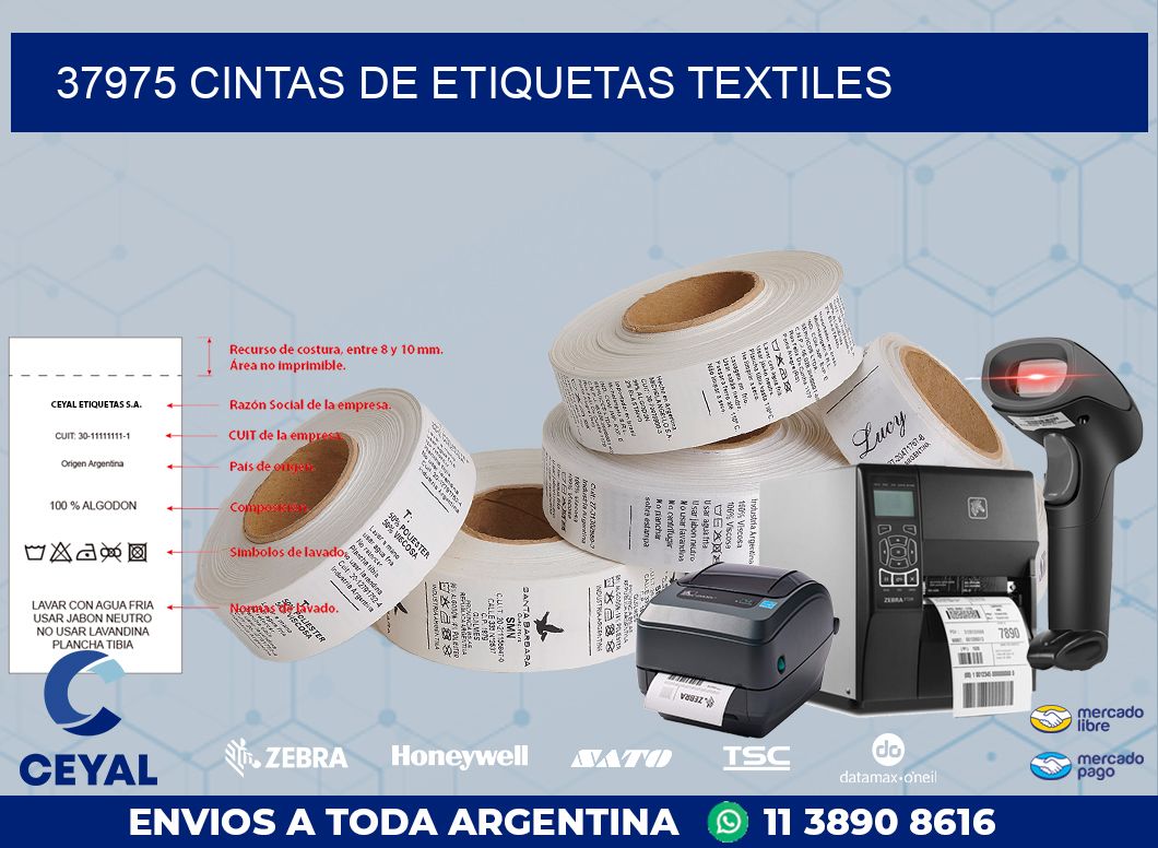 37975 CINTAS DE ETIQUETAS TEXTILES