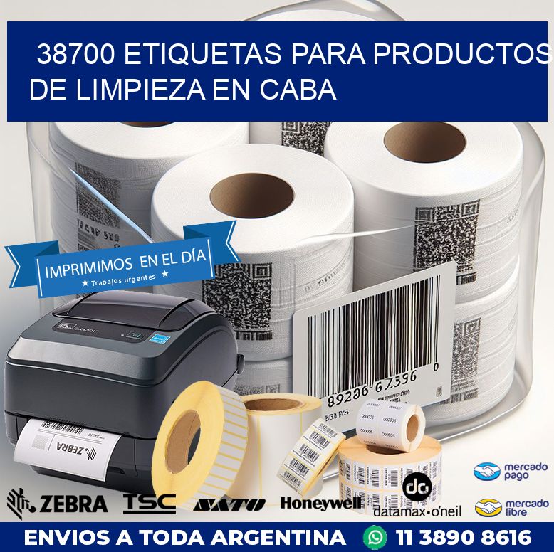 38700 ETIQUETAS PARA PRODUCTOS DE LIMPIEZA EN CABA