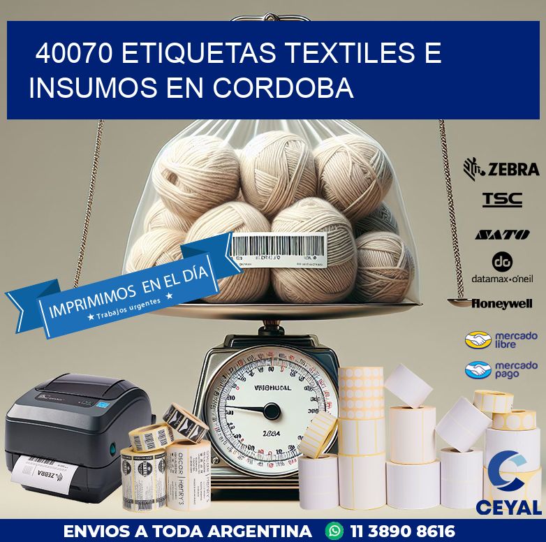 40070 ETIQUETAS TEXTILES E INSUMOS EN CORDOBA