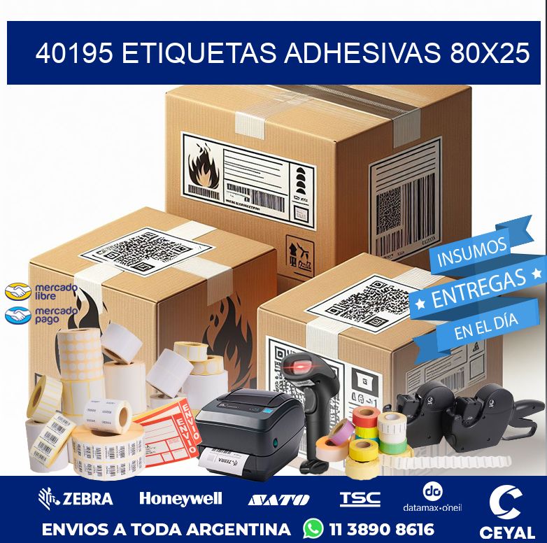 40195 ETIQUETAS ADHESIVAS 80X25