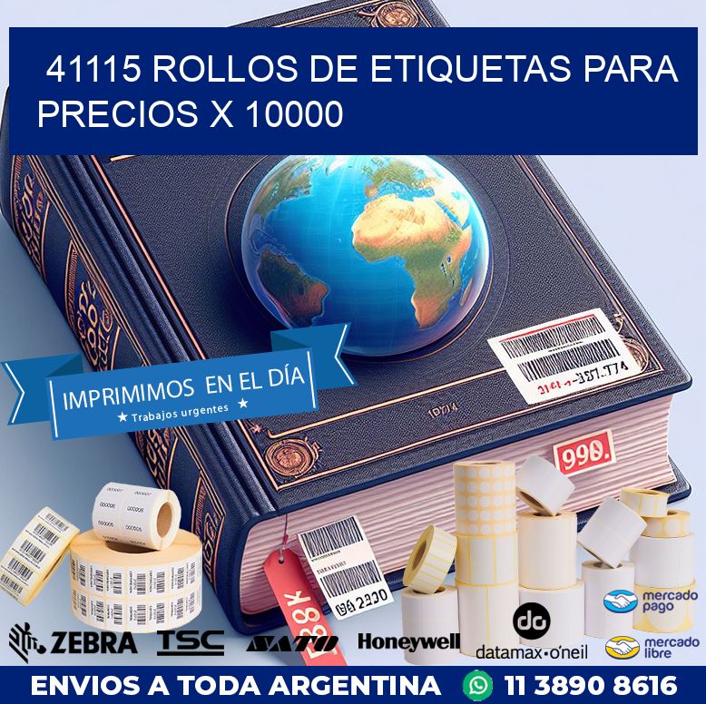 41115 ROLLOS DE ETIQUETAS PARA PRECIOS X 10000