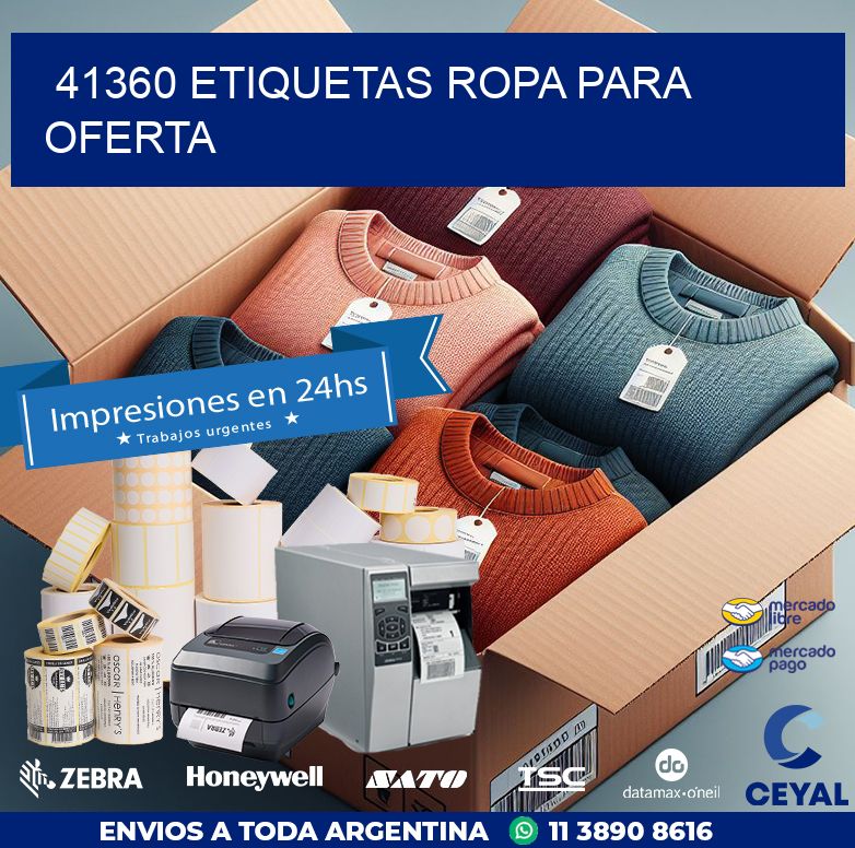 41360 ETIQUETAS ROPA PARA OFERTA