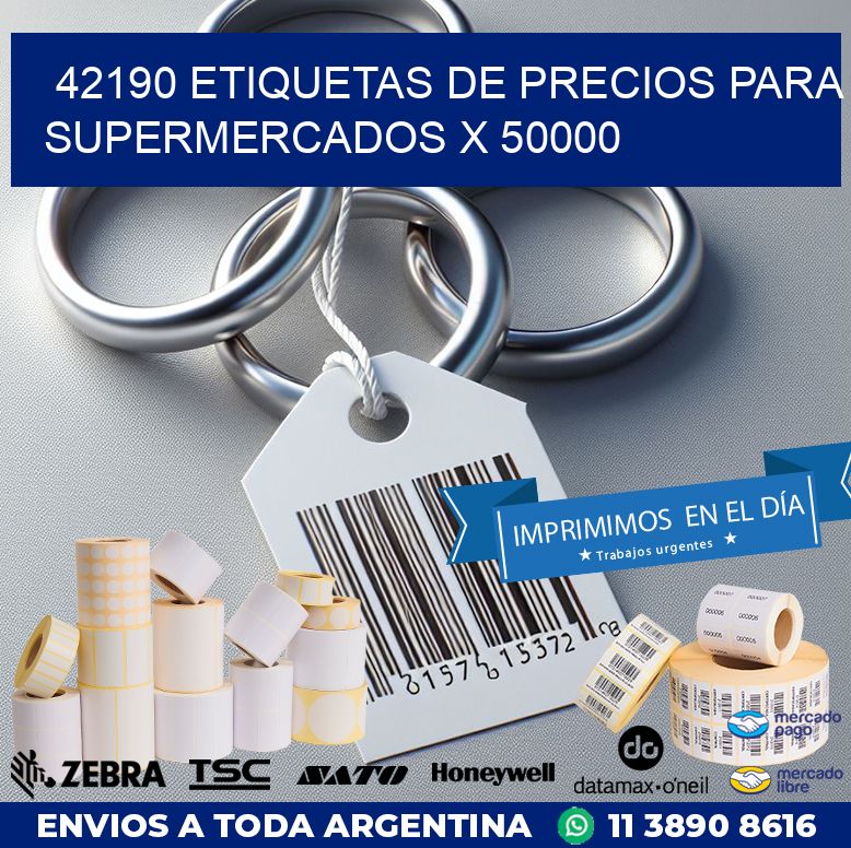 42190 ETIQUETAS DE PRECIOS PARA SUPERMERCADOS X 50000