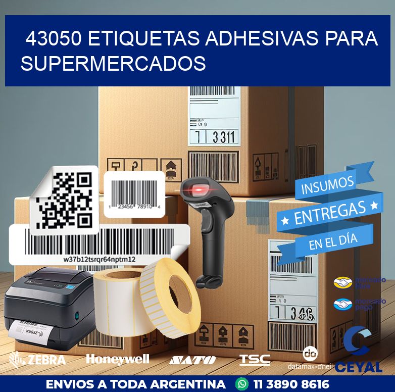 43050 ETIQUETAS ADHESIVAS PARA SUPERMERCADOS