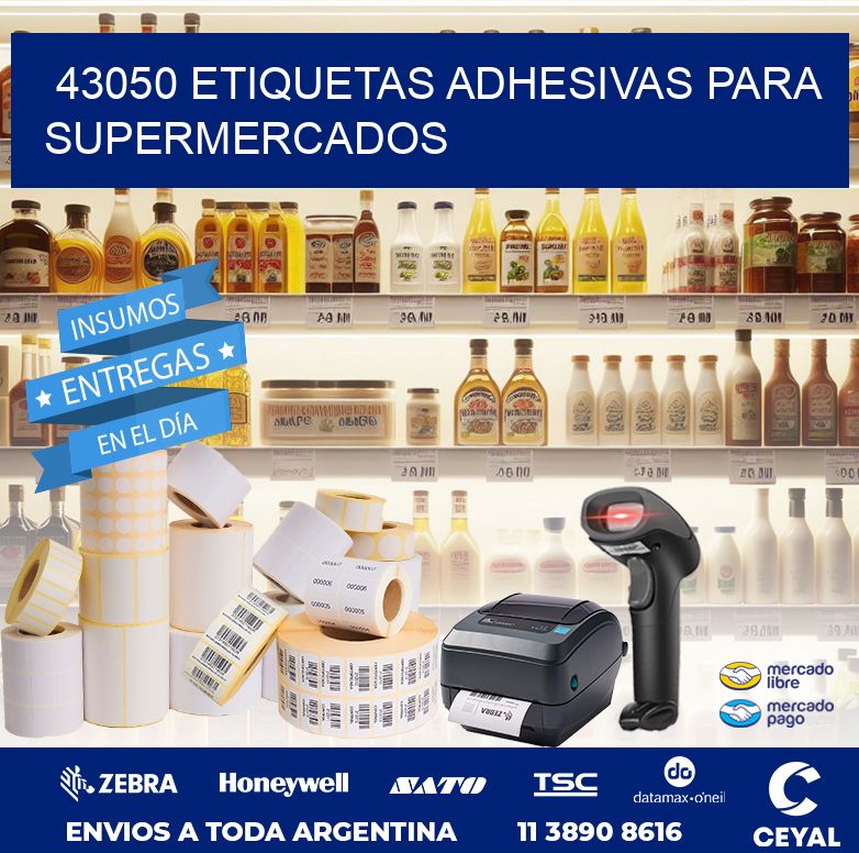 43050 ETIQUETAS ADHESIVAS PARA SUPERMERCADOS