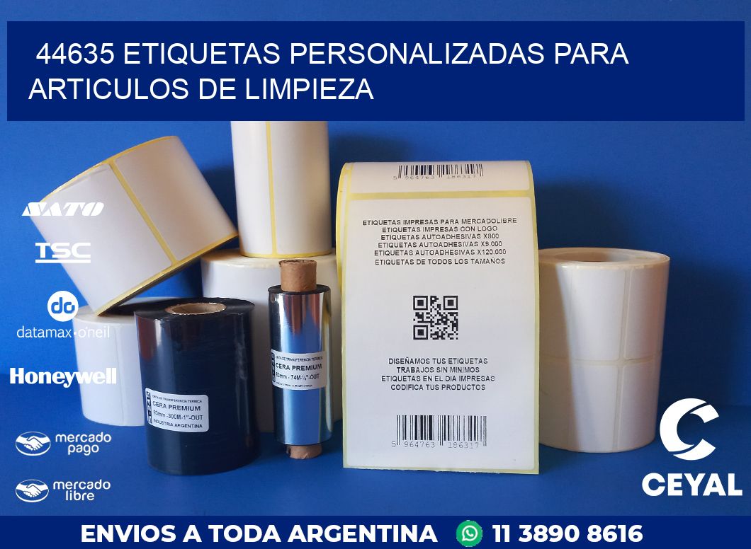 44635 ETIQUETAS PERSONALIZADAS PARA ARTICULOS DE LIMPIEZA