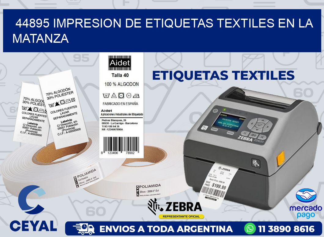 44895 IMPRESION DE ETIQUETAS TEXTILES EN LA MATANZA