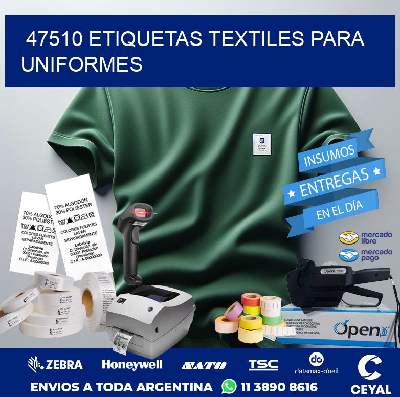 47510 ETIQUETAS TEXTILES PARA UNIFORMES