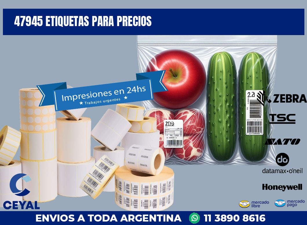 47945 ETIQUETAS PARA PRECIOS