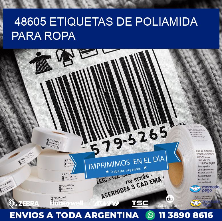 48605 ETIQUETAS DE POLIAMIDA PARA ROPA