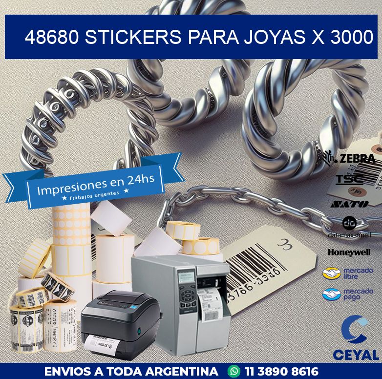 48680 STICKERS PARA JOYAS X 3000